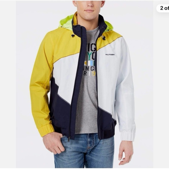 EUC Tommy Hilfiger Sailing Endeavour Colorblock Hooded Regatta Jacket Large - Picture 2 of 12